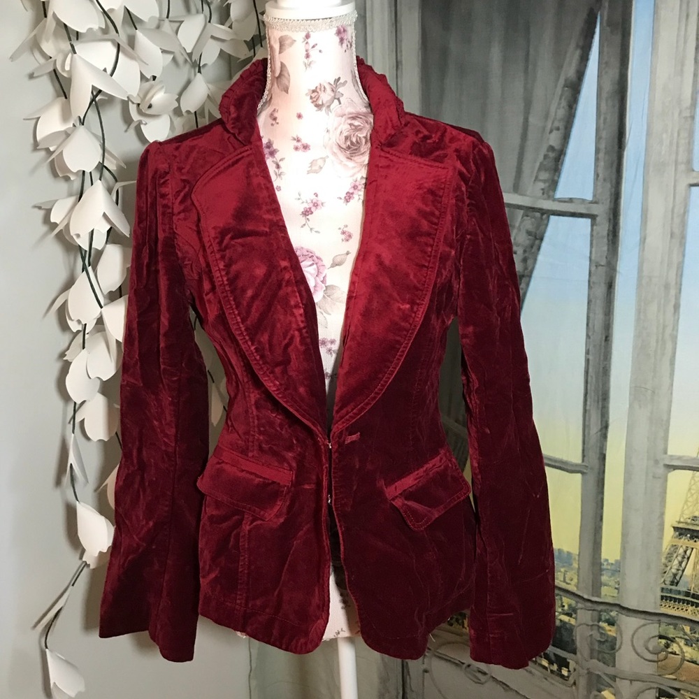Red Velvet Blazer